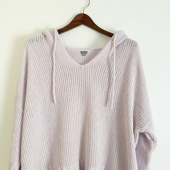 AERIE Chenille Hoodie Sweater Light Purple Small S - Picture 3 of 9